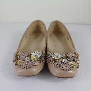Nine West leather flower flats